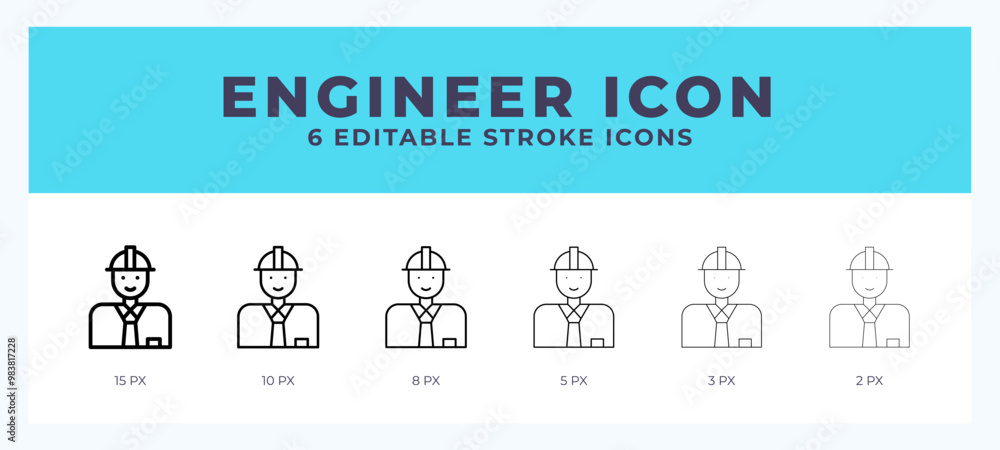 Engineer line icon. Thin line. Bold line. Vector illustration. Engineer line icon. Thin line. Bold line. Vector illustration.