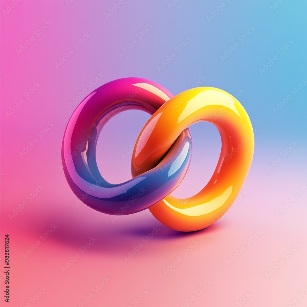3D Icon: Tool for Sharing Online Links Illustration Logo 3D Icon: Tool for Sharing Online Links Illustration Logo