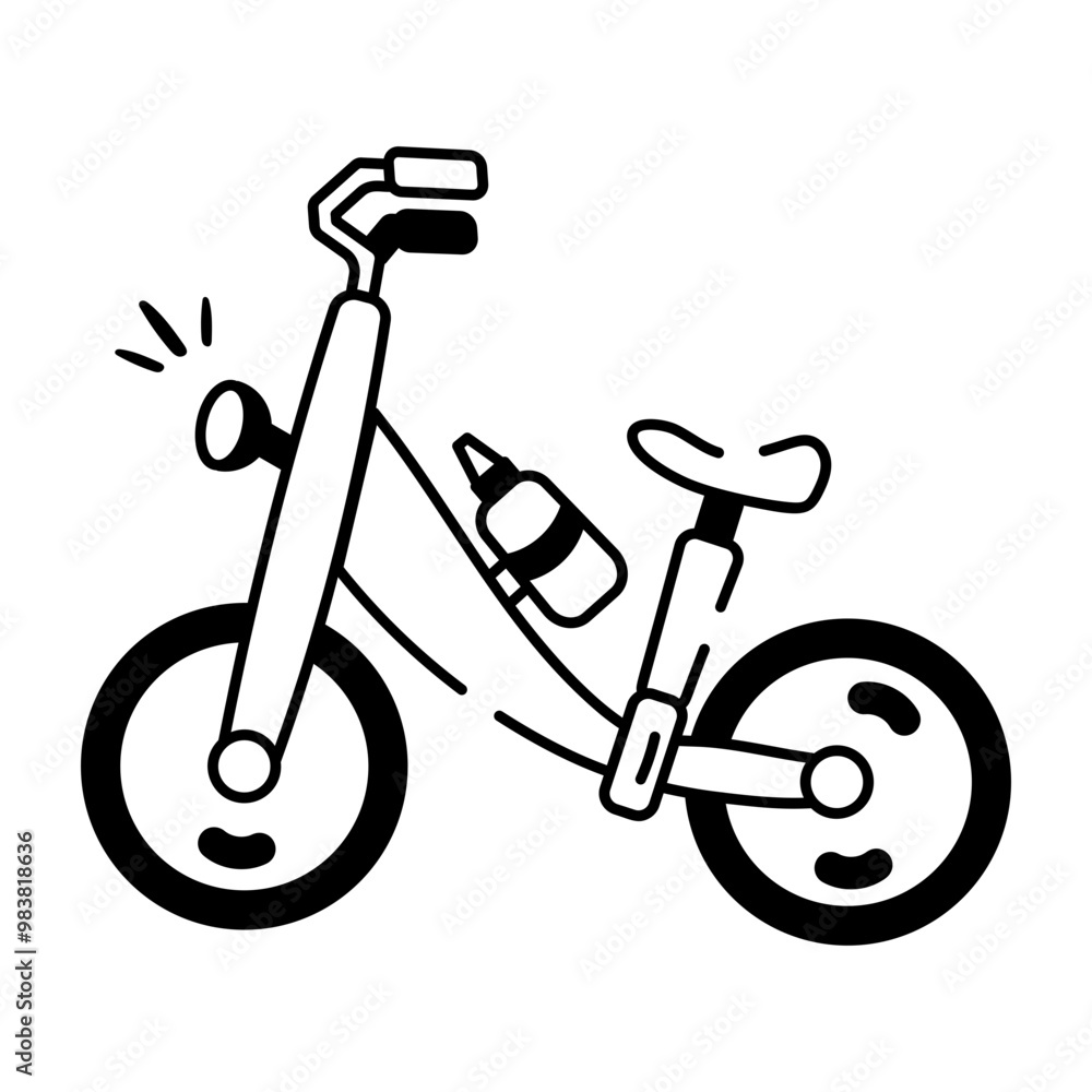 Hand drawn icon of balance cycle Hand drawn icon of balance cycle