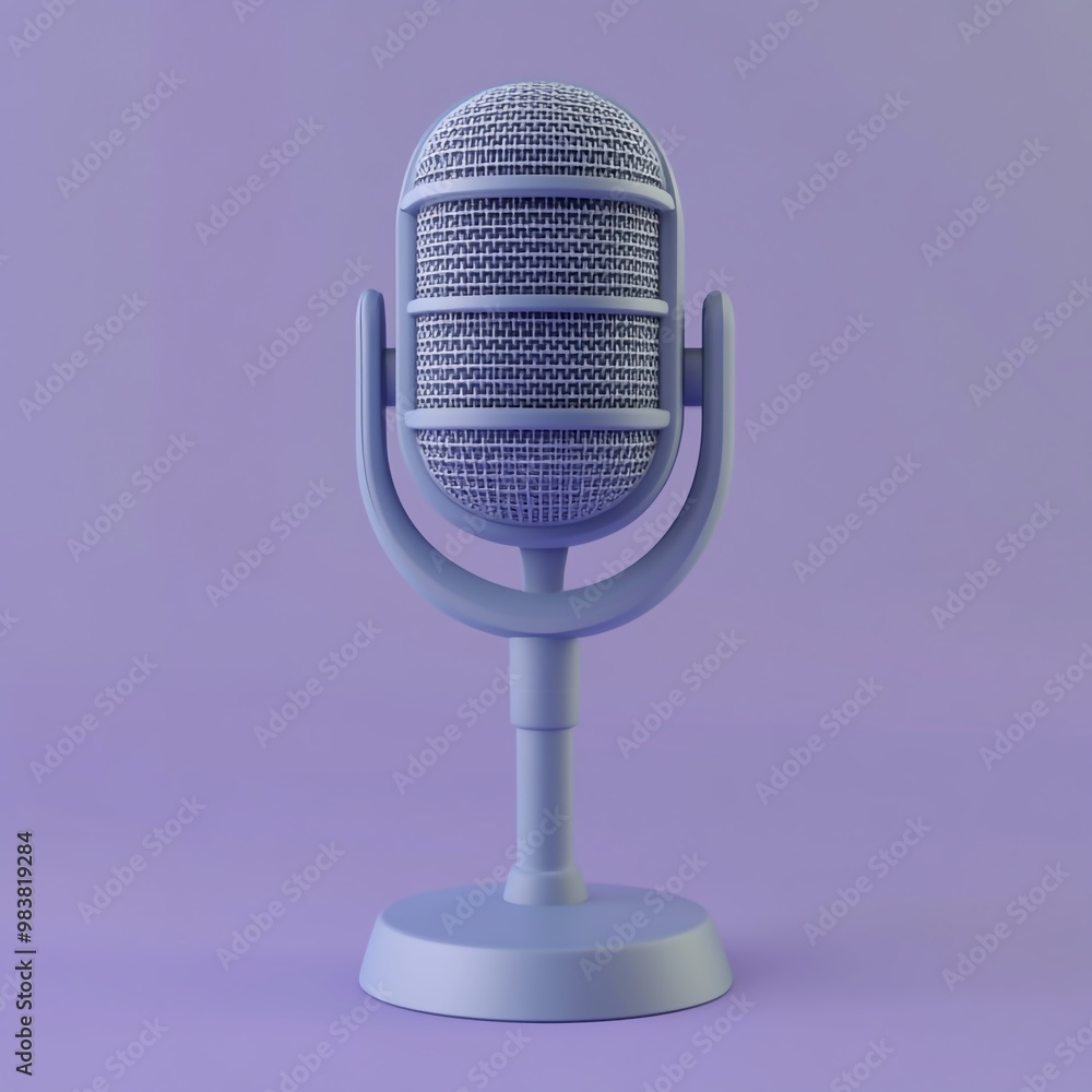 3D Mic Icon: Essential Tool for Audio Recording Illustration Logo 3D Mic Icon: Essential Tool for Audio Recording Illustration Logo