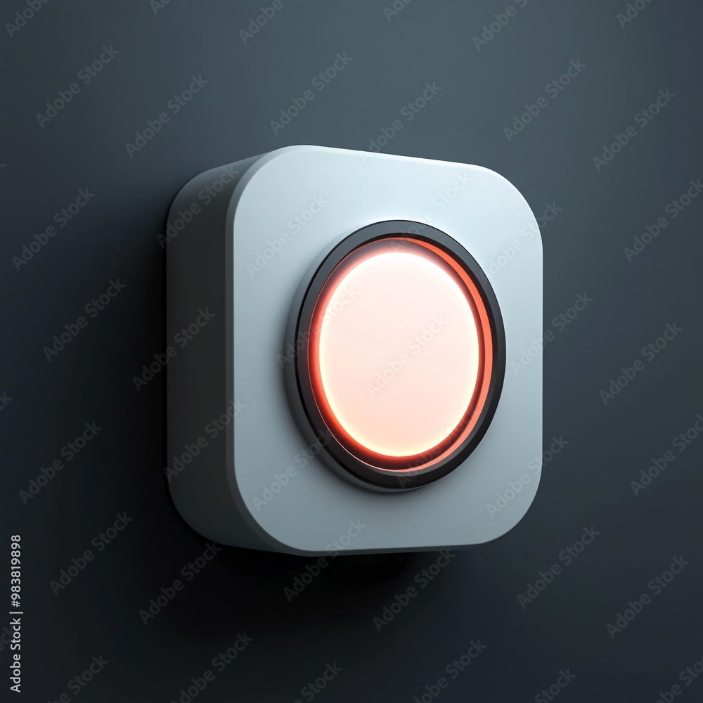 3D Sensor Icon: Detecting Movement in an Area Illustration Logo 3D Sensor Icon: Detecting Movement in an Area Illustration Logo