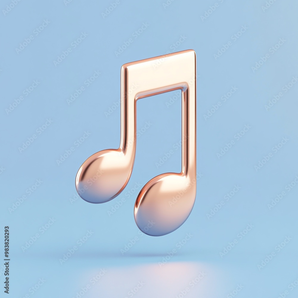 3D Notes Icon: Symbols of Music and Melody Illustration Logo 3D Notes Icon: Symbols of Music and Melody Illustration Logo