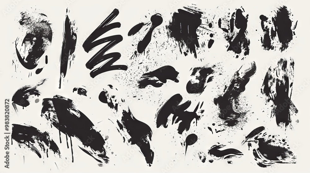 Naklejka premium Artistic Expression: Vector Messy Scrawls for Dynamic Backgrounds