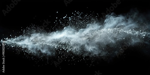 Wallpaper Mural Aerial view of flying dust particles on black background Torontodigital.ca
