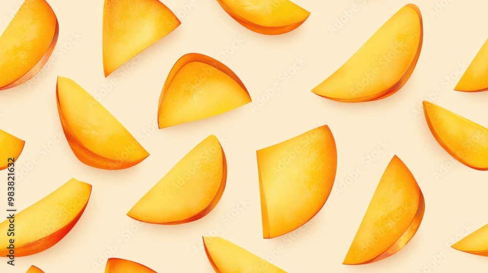 Vibrant Slices of Fresh Orange Fruit on Neutral Background Vibrant Slices of Fresh Orange Fruit on Neutral Background