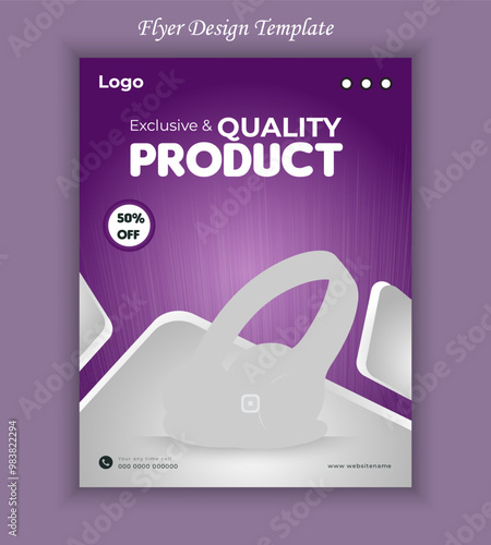 Exclusive and quality product flyer design template photo