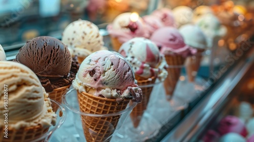 Ice Cream Stands: These popular kiosks offer a variety of ice cream flavors, cones, and sundaes, perfect for a quick and delicious treat while shopping. 