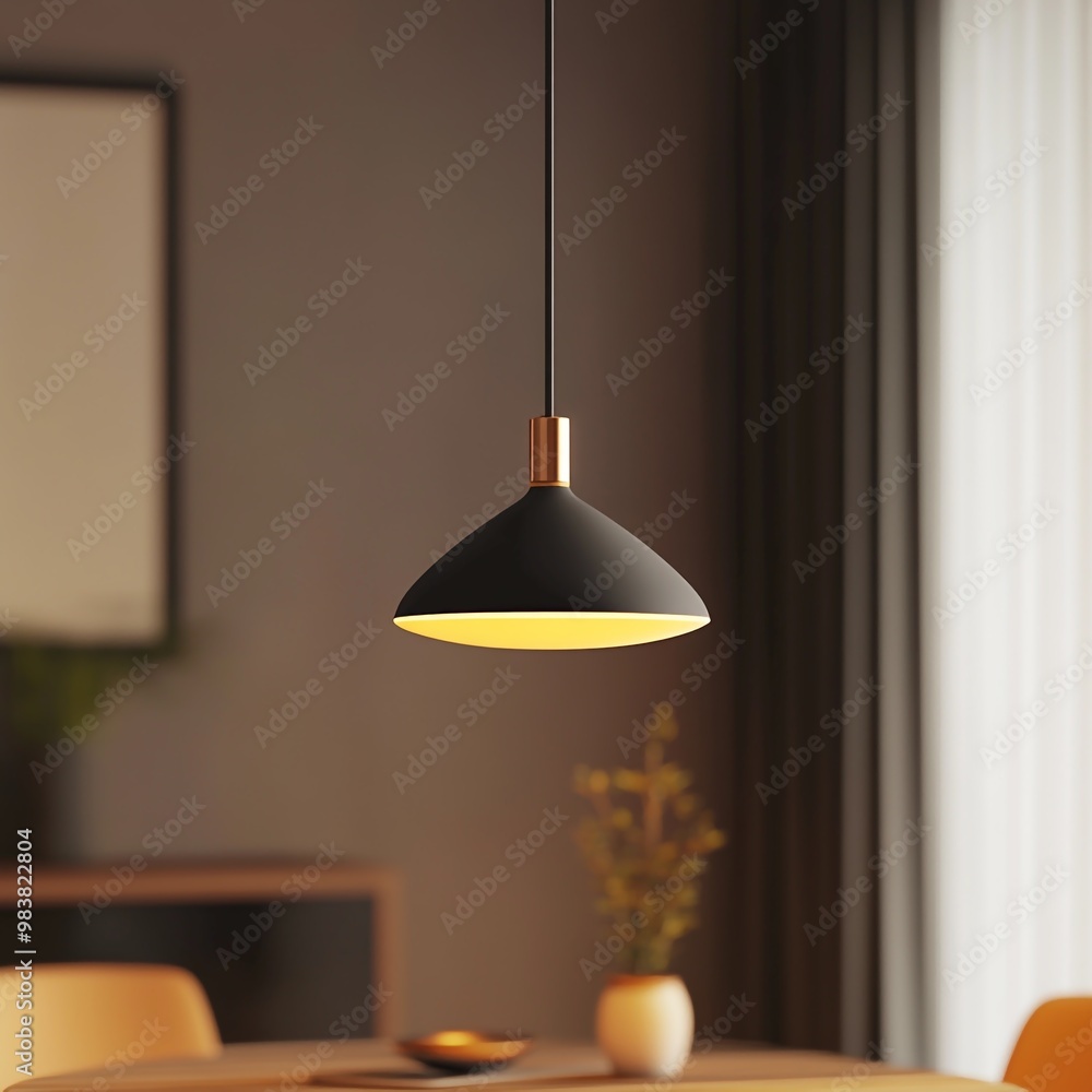3D Light Icon: Hanging Pendant Lighting Illustration Logo 3D Light Icon: Hanging Pendant Lighting Illustration Logo