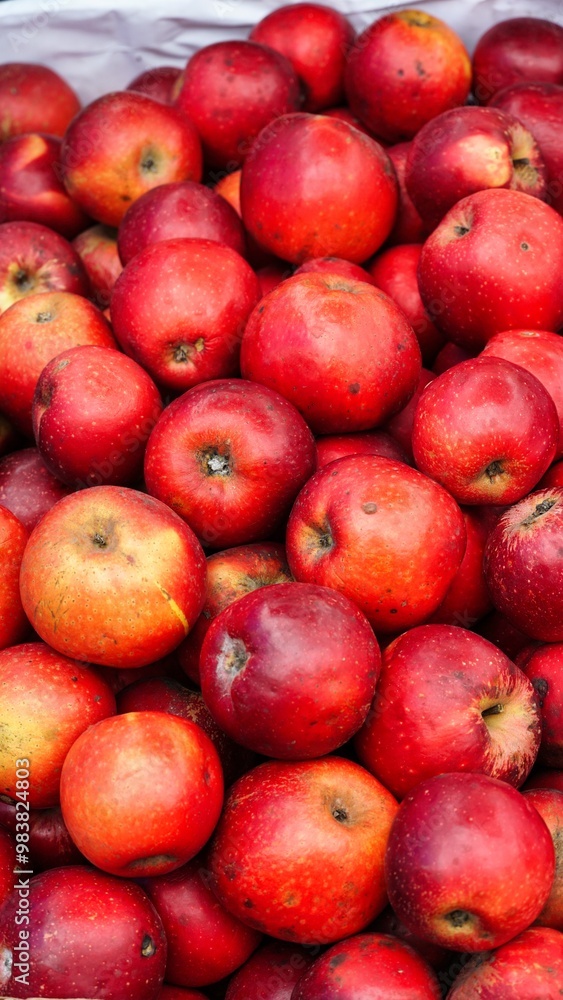 Red Apples Close Up in a Market Red Apples Close Up in a Market