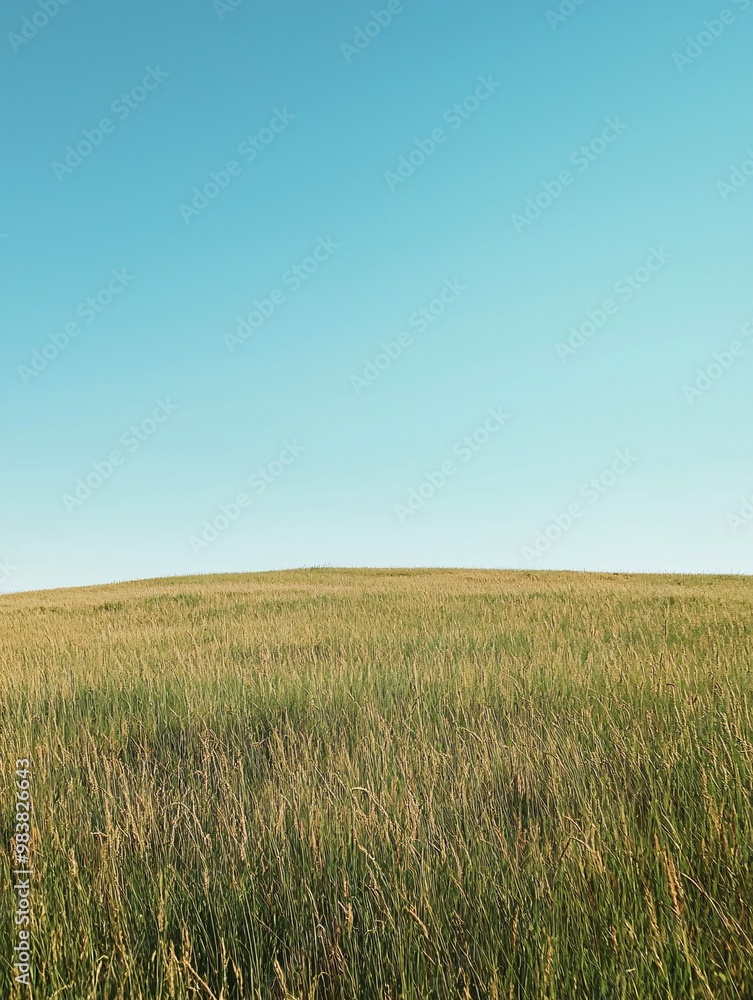 Vast, open grasslands unfold beneath a bright azure sky, celebrating the splendor of untamed nature. Vast, open grasslands unfold beneath a bright azure sky, celebrating the splendor of untamed nature.