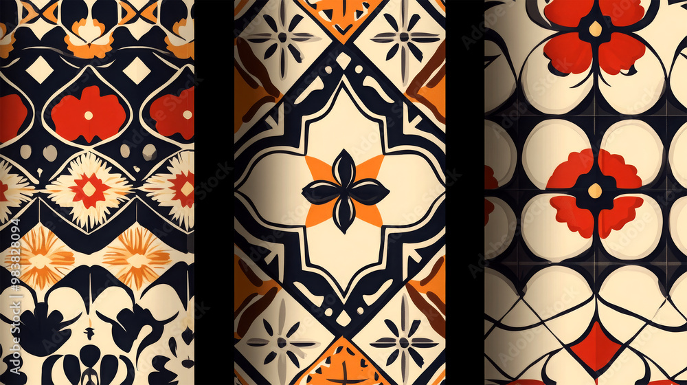 set retro pattern on background set retro pattern on background
