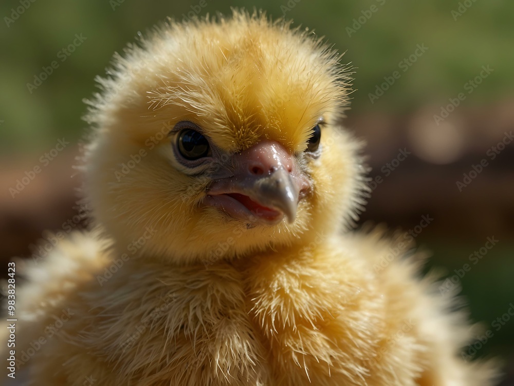 Close-up of a baby chick. Close-up of a baby chick.