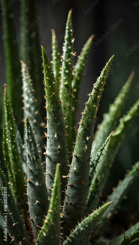 Close-up of a tropical aloe vera plant with green leaves. Close-up of a tropical aloe vera plant with green leaves.