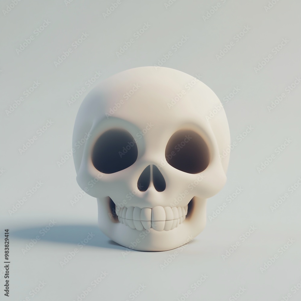 3D Emoji Icon: Skull Symbol for Danger or Fun Illustration Logo 3D Emoji Icon: Skull Symbol for Danger or Fun Illustration Logo
