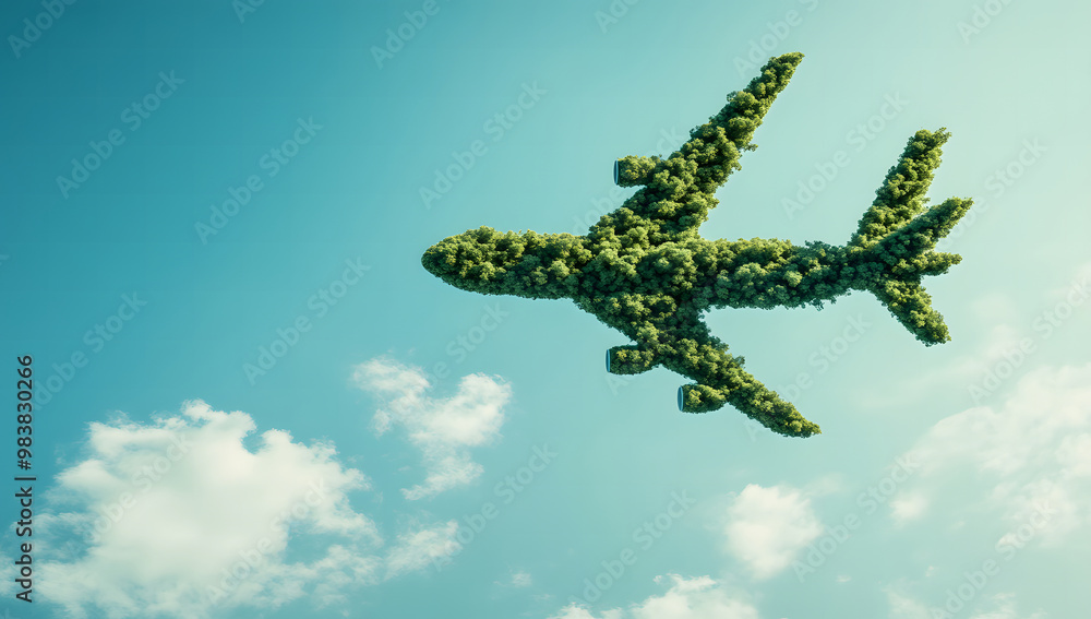 Eco-Friendly Airplane Concept - Green Sustainable Aviation Design Eco-Friendly Airplane Concept - Green Sustainable Aviation Design