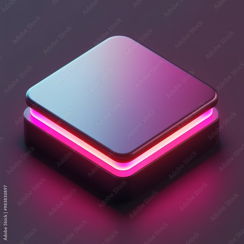 3D Square Icon: Four Sided Geometric Shape Illustration Logo 3D Square Icon: Four Sided Geometric Shape Illustration Logo