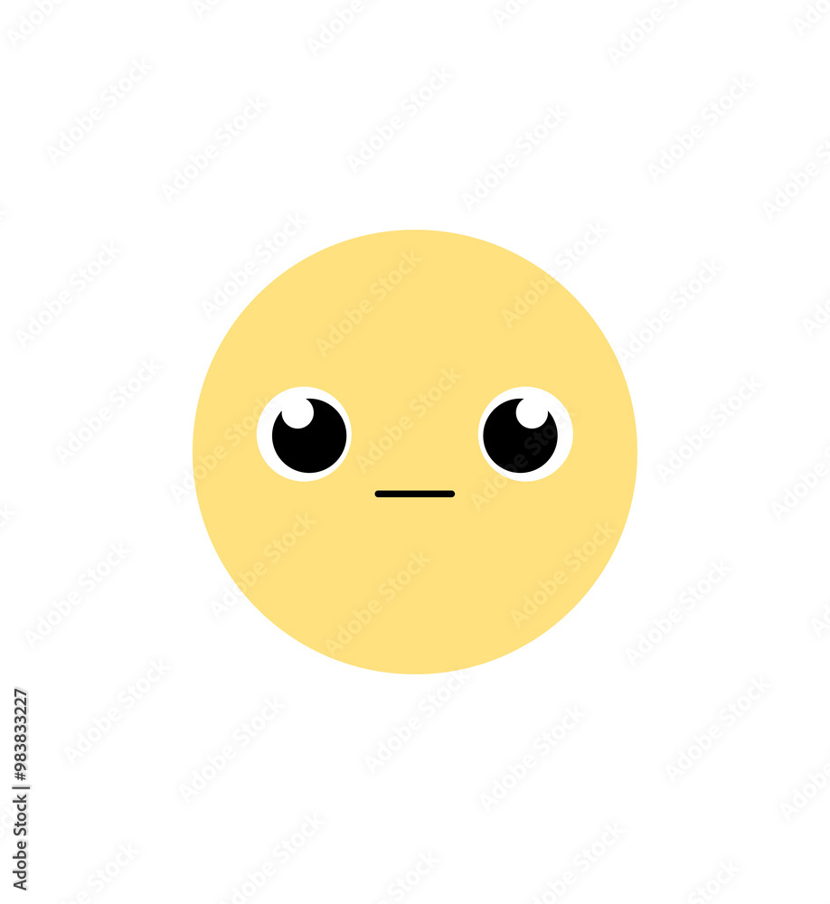 Cute white flower cartoon character with facial expression. Flat design illustration. Cute white flower cartoon character with facial expression. Flat design illustration.