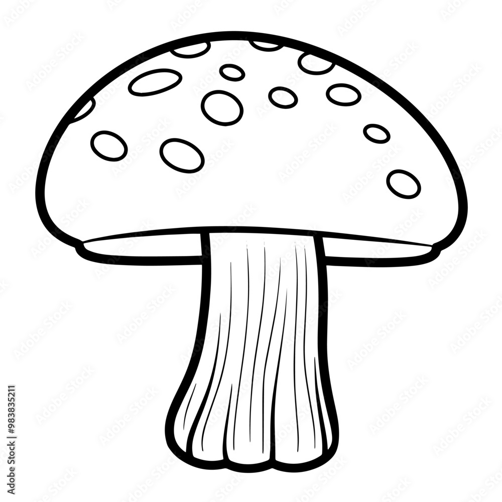 Adorable mushroom outline icon in vector format for nature designs. Adorable mushroom outline icon in vector format for nature designs.