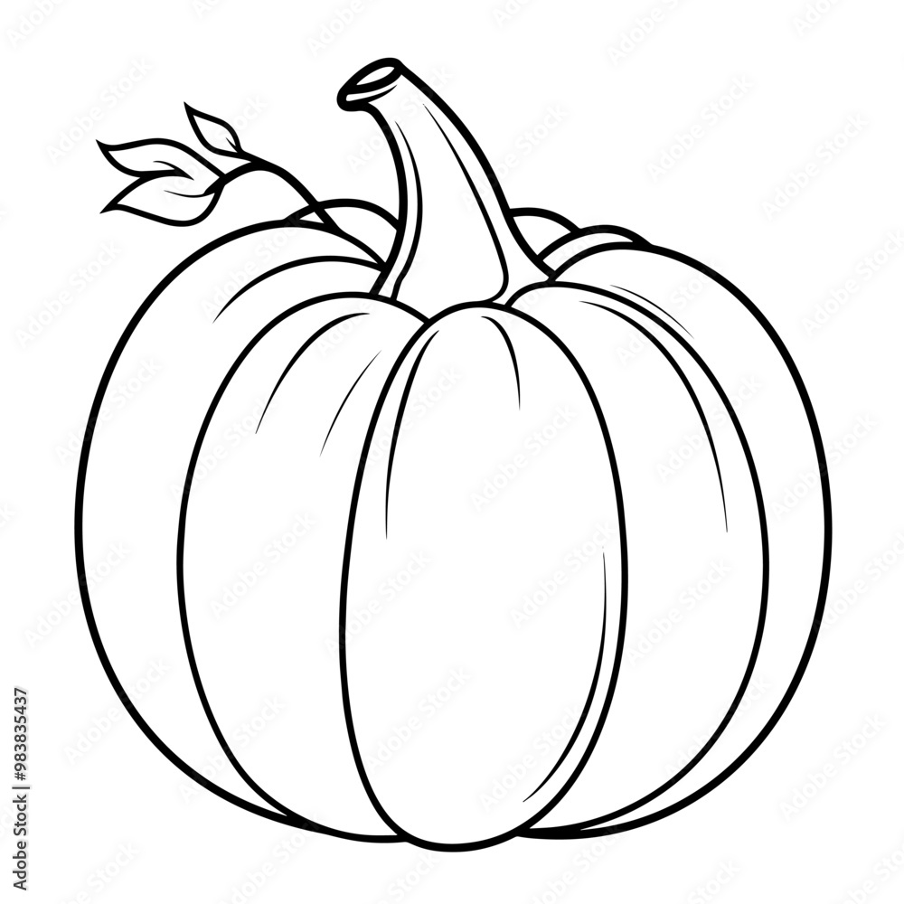 Wholesome pumpkin outline icon in vector format for autumn designs. Wholesome pumpkin outline icon in vector format for autumn designs.