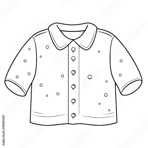 Classic shirt outline icon in vector format for apparel designs.