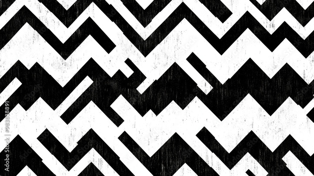 Black zigzag line pattern on a white background Black zigzag line pattern on a white background
