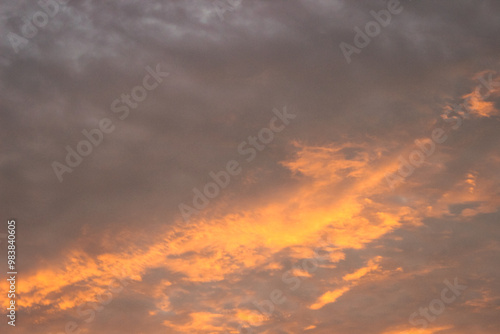 sky and cloud scape of sunset colourful 