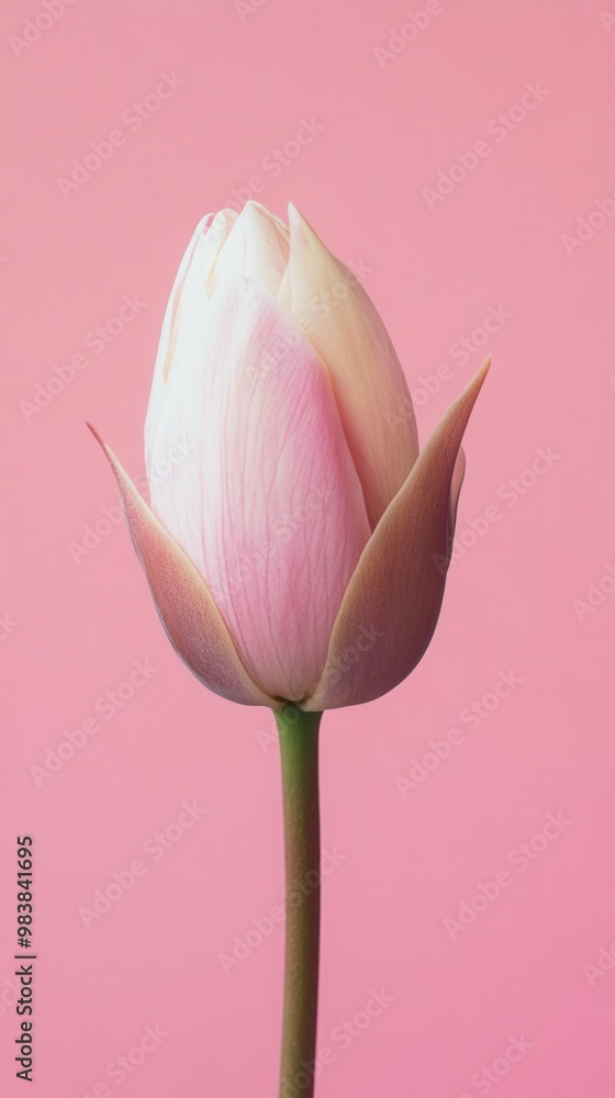 Fototapeta premium Flower bud minimalist photography with pastel colours for smartphone wallpaper