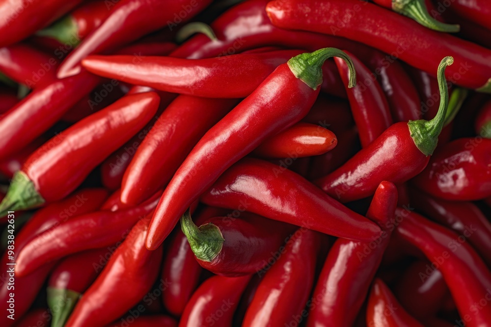 fresh red chili peppers close-up fresh red chili peppers close-up