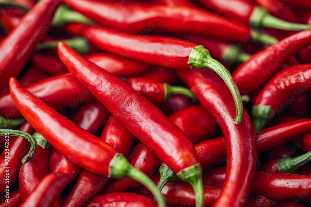 fresh red chili peppers close-up fresh red chili peppers close-up