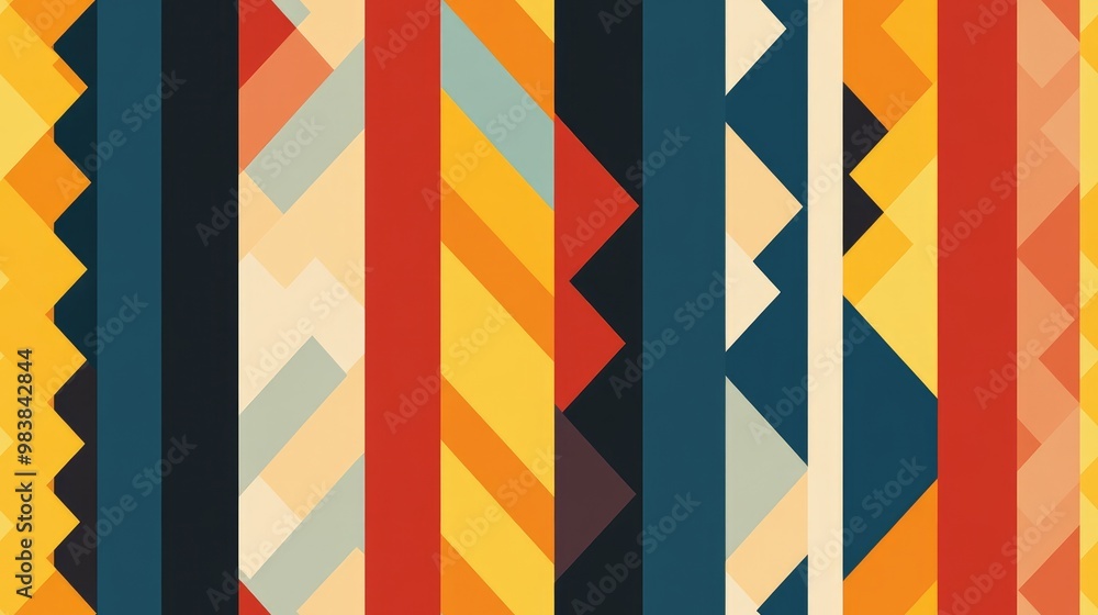 Seamless textile design featuring an abstract pattern of colored stripes Seamless textile design featuring an abstract pattern of colored stripes