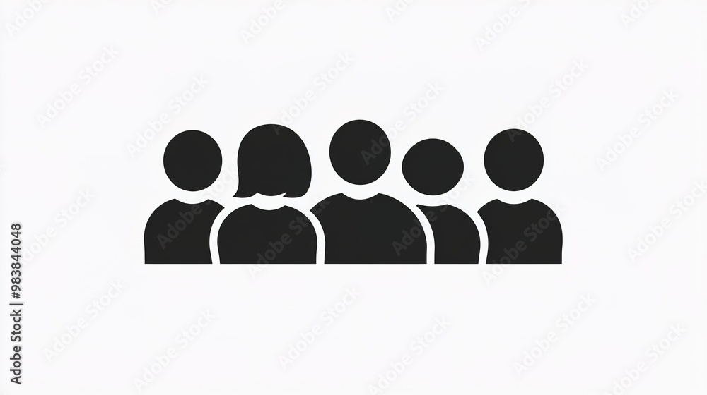 Minimalistic black and white people icon set featuring simple human figures in various poses and activities. Basic flat design with clear lines, suitable for infographics, web interfaces Minimalistic black and white people icon set featuring simple human figures in various poses and activities. Basic flat design with clear lines, suitable for infographics, web interfaces