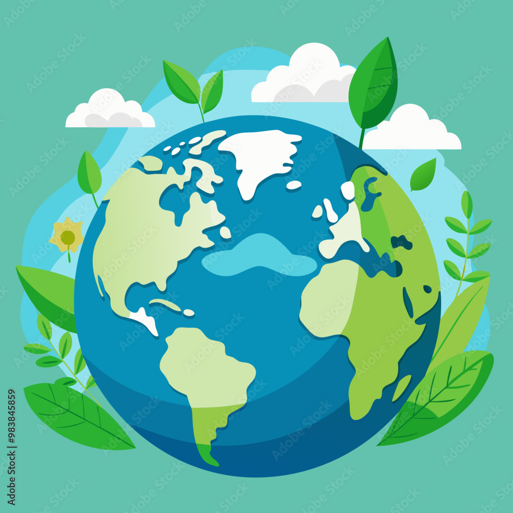 World globe planet Earth background with sustainable energy vector illustration
World globe planet Earth background with sustainable energy vector illustration