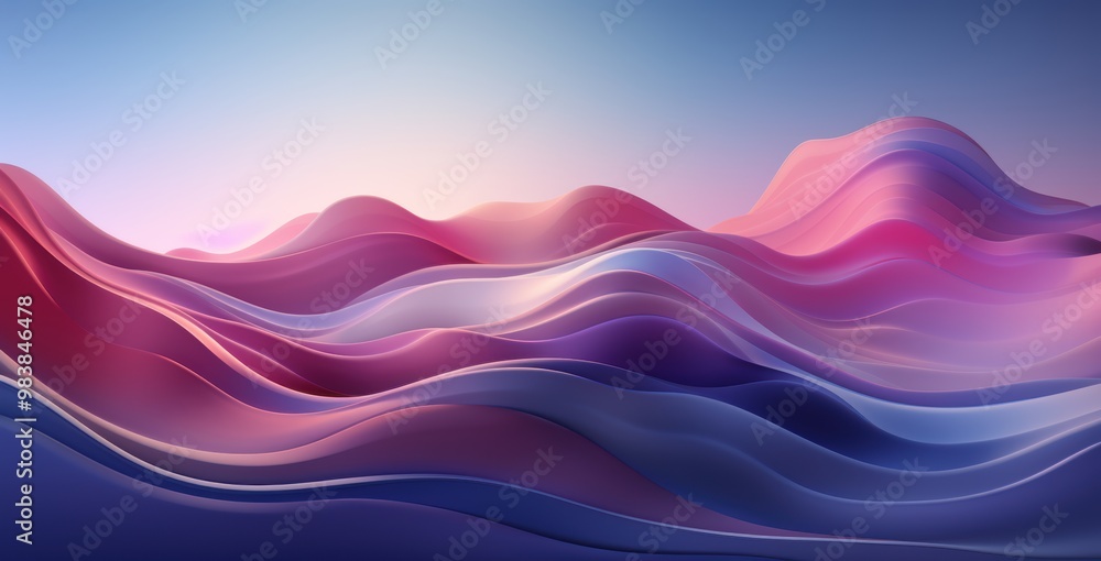 Chromatic Dreamscape: Immerse yourself in a surreal landscape of vibrant, undulating waves, bathed in the soft glow of dawn. Chromatic Dreamscape: Immerse yourself in a surreal landscape of vibrant, undulating waves, bathed in the soft glow of dawn.