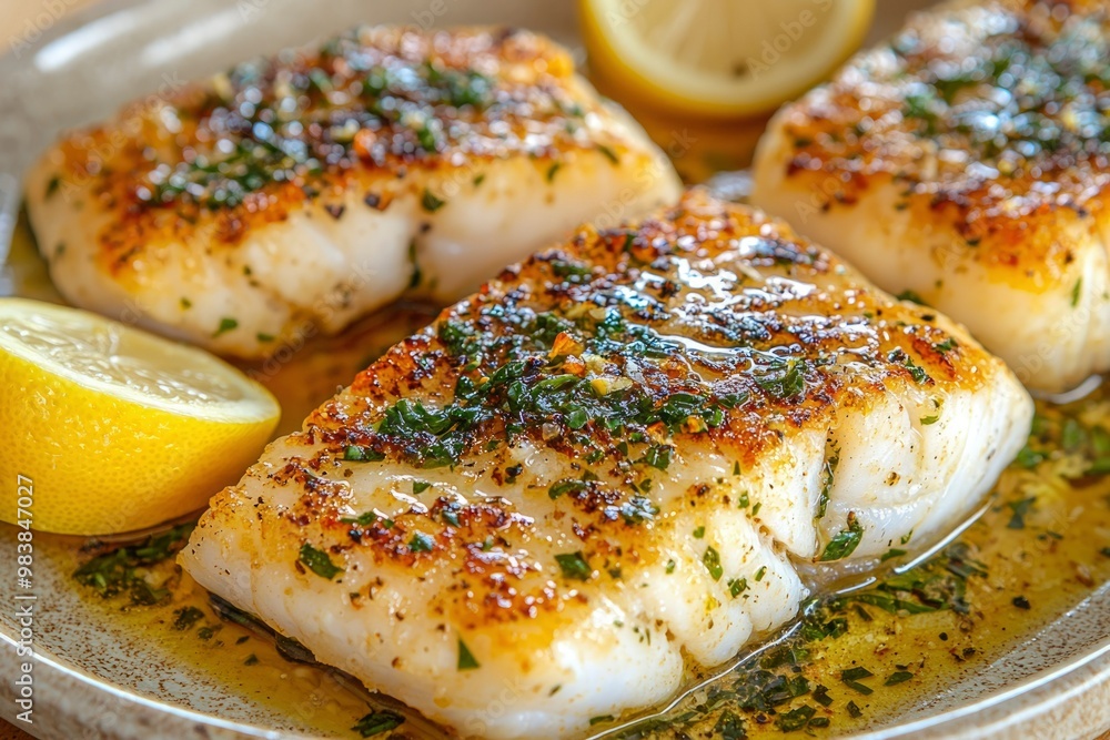 Herb-Crusted Baked Fish with Lemon and Herbs Herb-Crusted Baked Fish with Lemon and Herbs