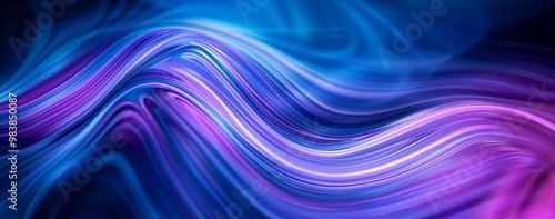 Abstract Wavy Design With Blue and Purple Colors