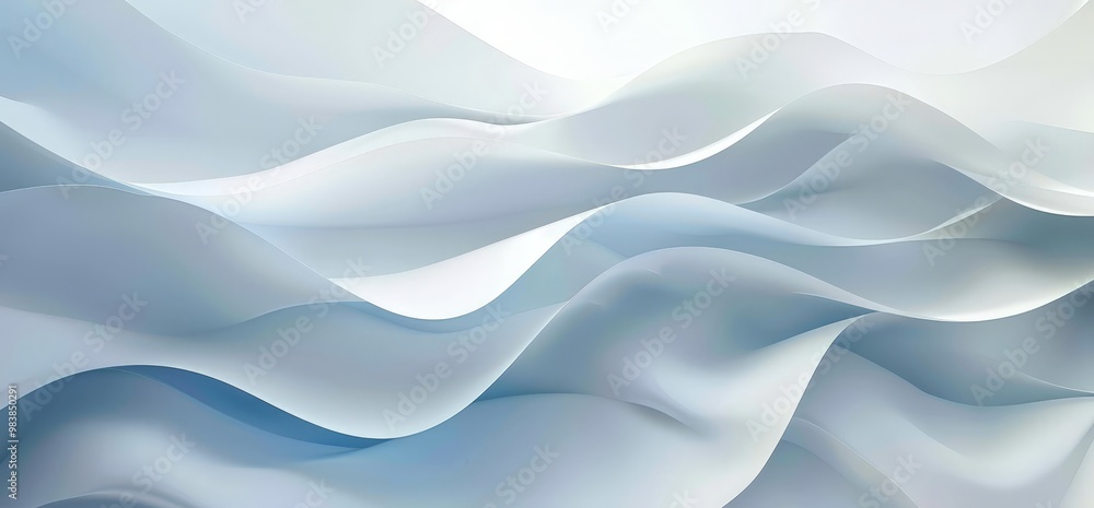 Abstract White and Blue Waves Abstract White and Blue Waves