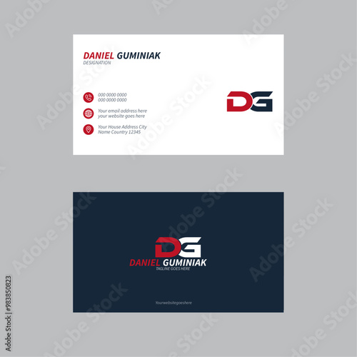 Interesting classic attractive mordern business card vector template design