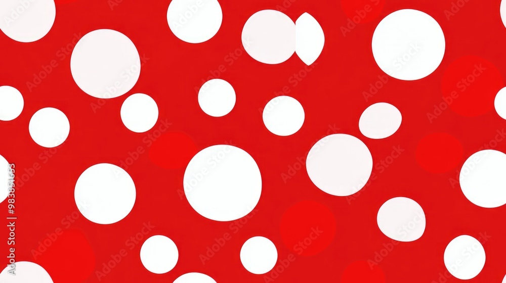 Red and White Polka Dot Festive Design Red and White Polka Dot Festive Design