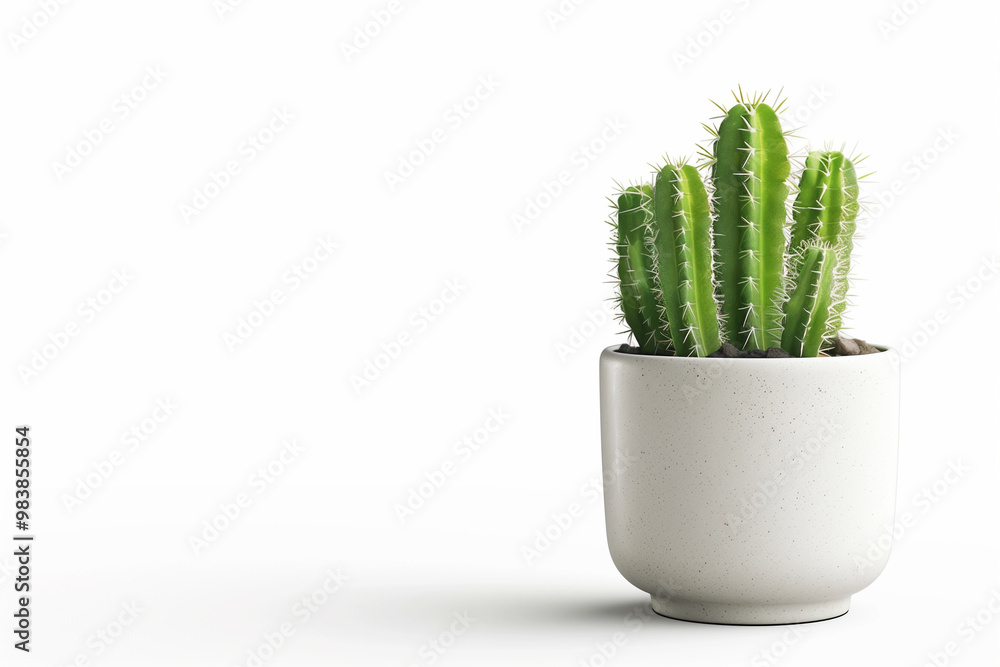 A vibrant cactus in modern pot adds touch of greenery to any space, showcasing its unique shape and spiky texture. Perfect for home decor or office settings. A vibrant cactus in modern pot adds touch of greenery to any space, showcasing its unique shape and spiky texture. Perfect for home decor or office settings.
