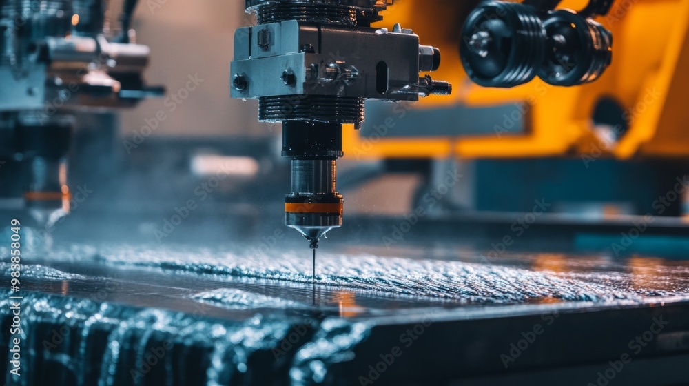CNC Machine Cutting Metal. CNC Machine Cutting Metal.