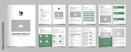 Modern business profile template design