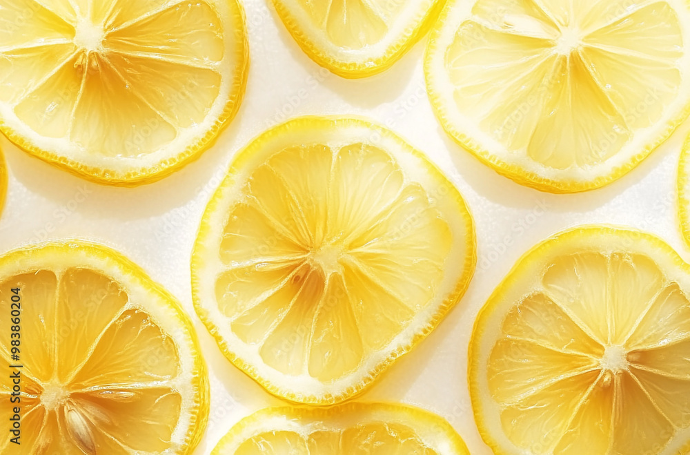 lemon slices on white background lemon slices on white background