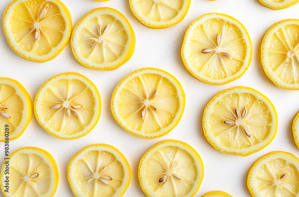 lemon slices on white background lemon slices on white background