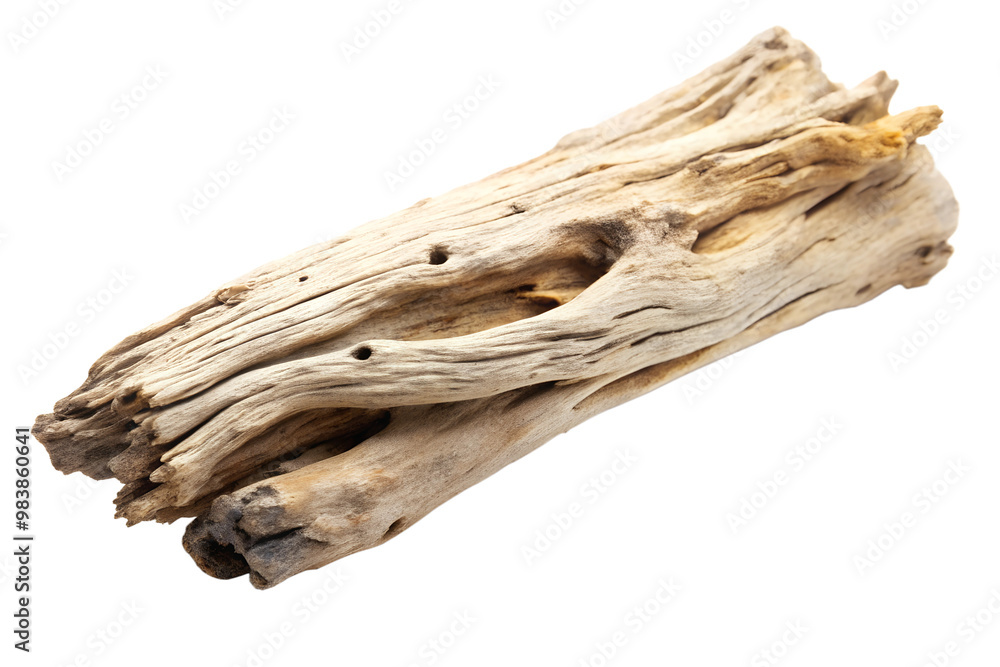 Rustic driftwood with natural texture isolated on transparent background Rustic driftwood with natural texture isolated on transparent background