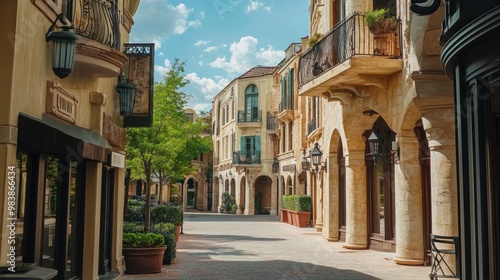 European-Style Architecture on a Sunny Day