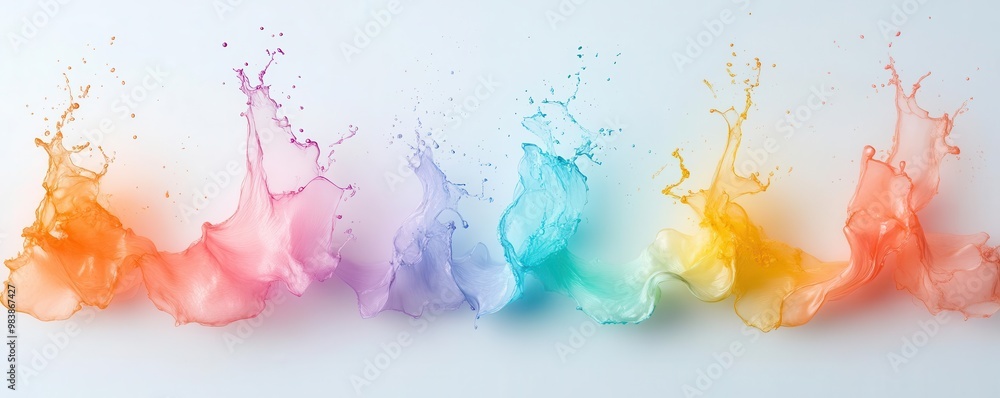 Obraz premium Digital content flat design top view creation animation Triadic Color Scheme