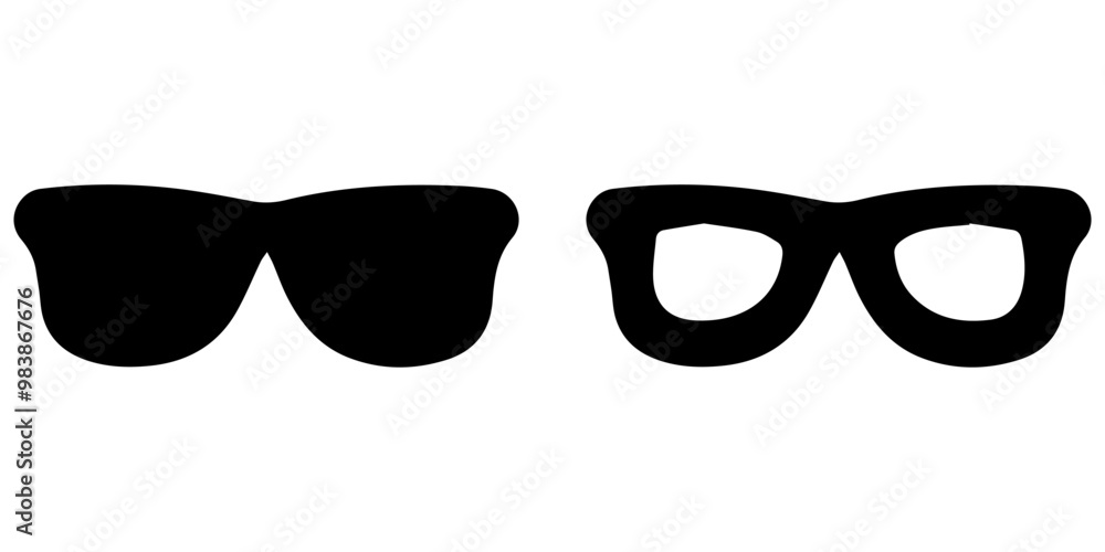Set of round glasses icons. Glasses vector icon. EPS 10. Set of round glasses icons. Glasses vector icon. EPS 10.