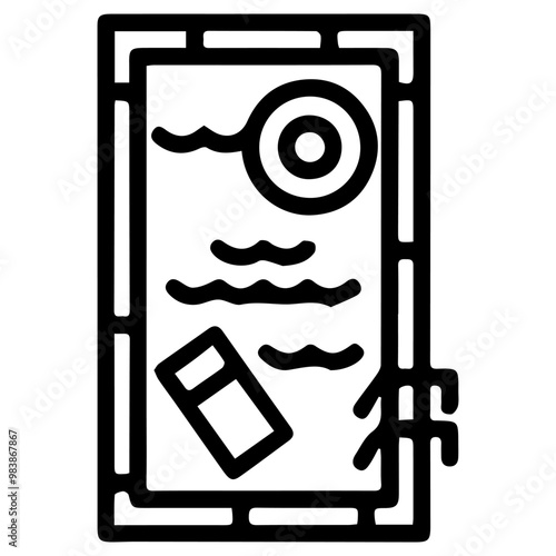 Swimming Pool vector illustration icon. EPS 10