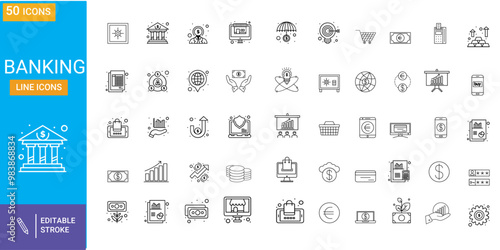 Bank line icon, banking line icon, bank business icon,  banking & economy icon set , Bank icon png, bank icon svg, Bank line icons vector 