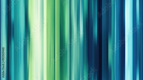 Seamless abstract blue and green background illustration featuring vertical lines